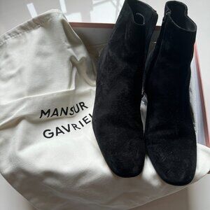 Mansur Gavriel Black Suede Ankle Boots EU Size 39